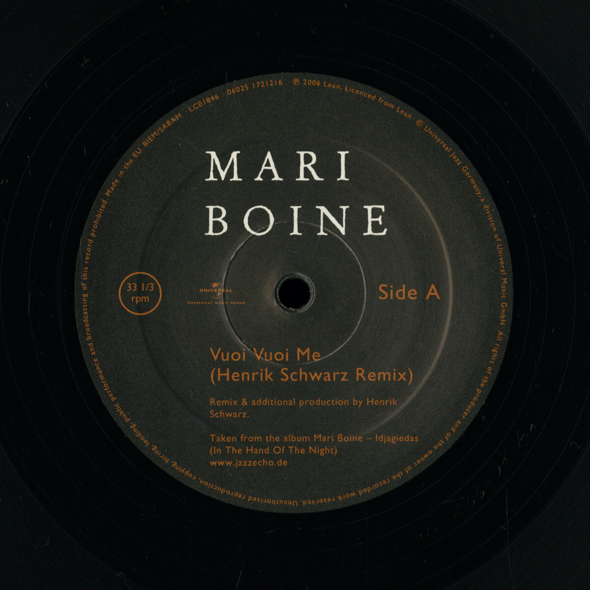 Mari Boine – Vuoi Vuoi Me (Henrik Schwarz Remix) / The Shadow (Kohib Remix)