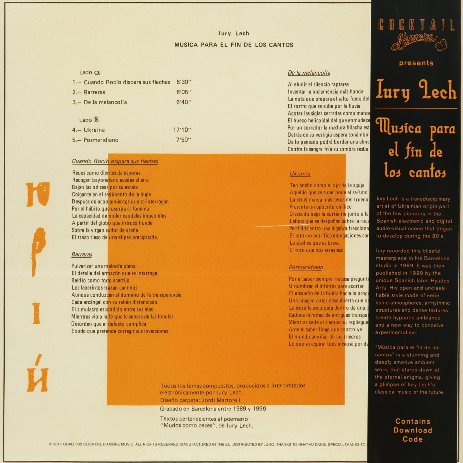 Iury Lech – Musica Para El Fin De Los Cantos