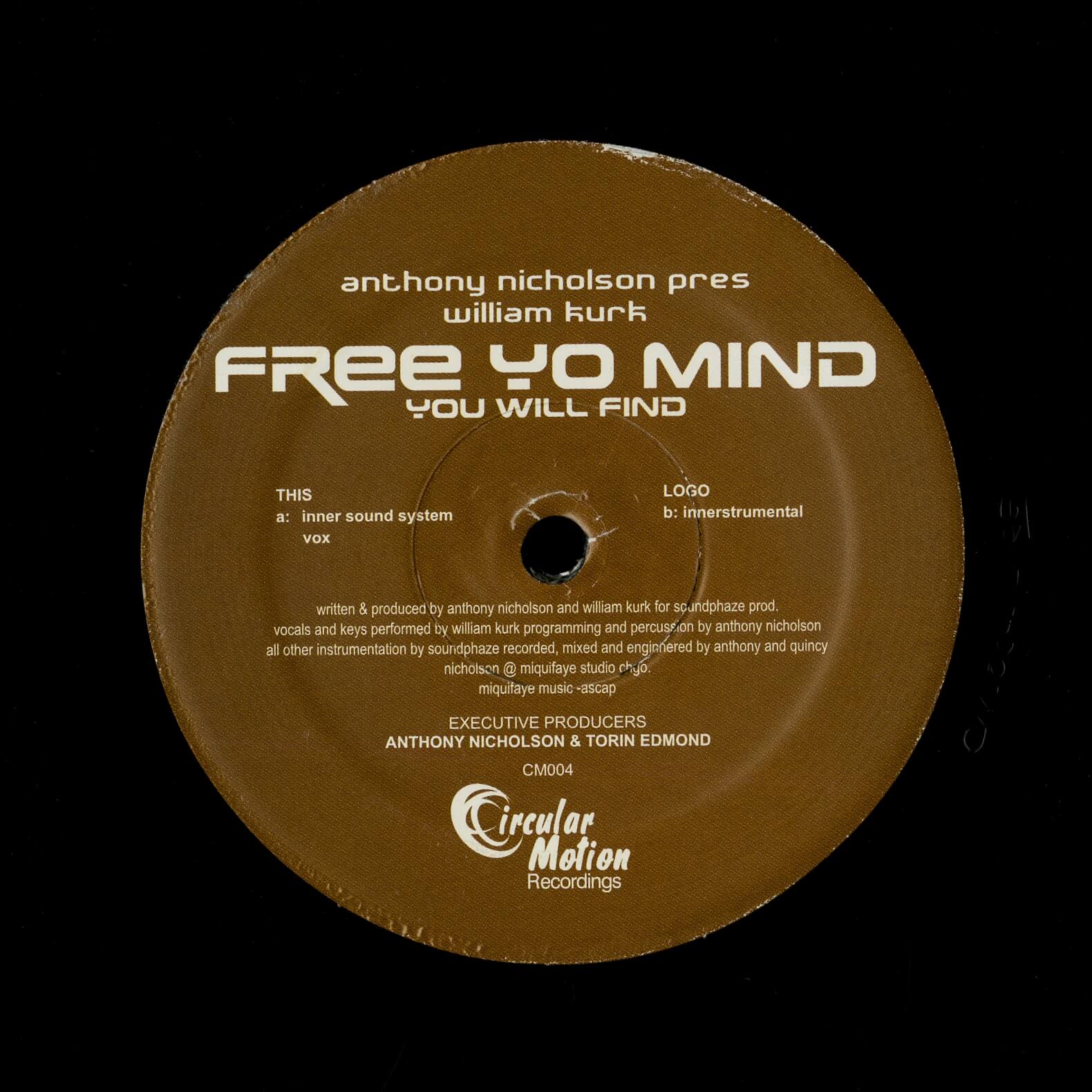 Anthony Nicholson Presents William Kurk – Free Yo Mind (You Will Find)