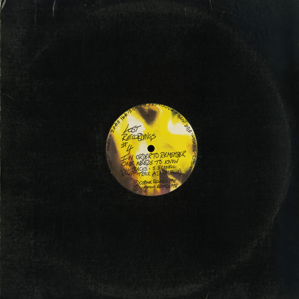 S. Bicknell / Kim Bilir – Lost Recordings #4 - In Order To Remember One Needs To Know