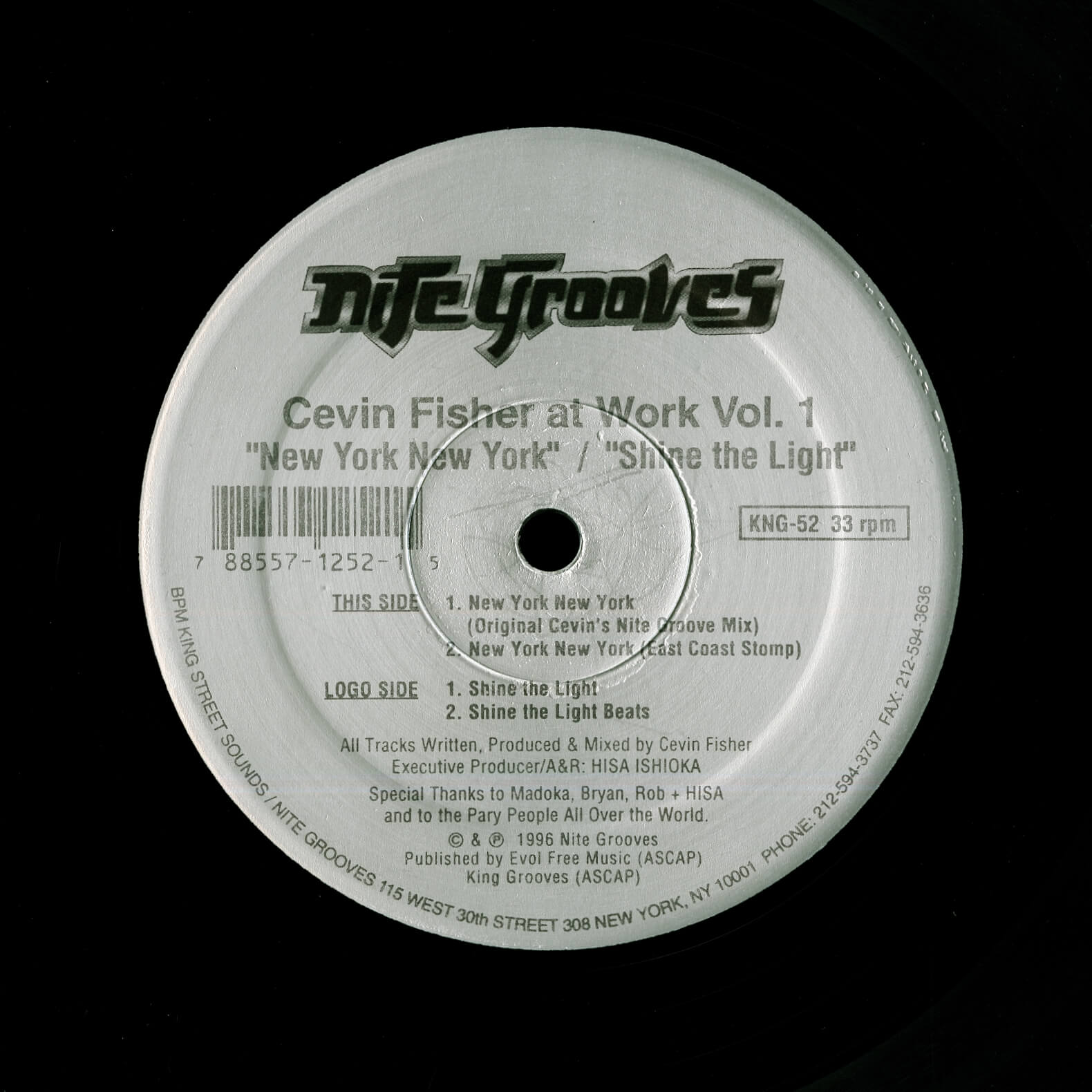 Cevin Fisher – Cevin Fisher At Work Vol. 1 (New York New York / Shine The Light)