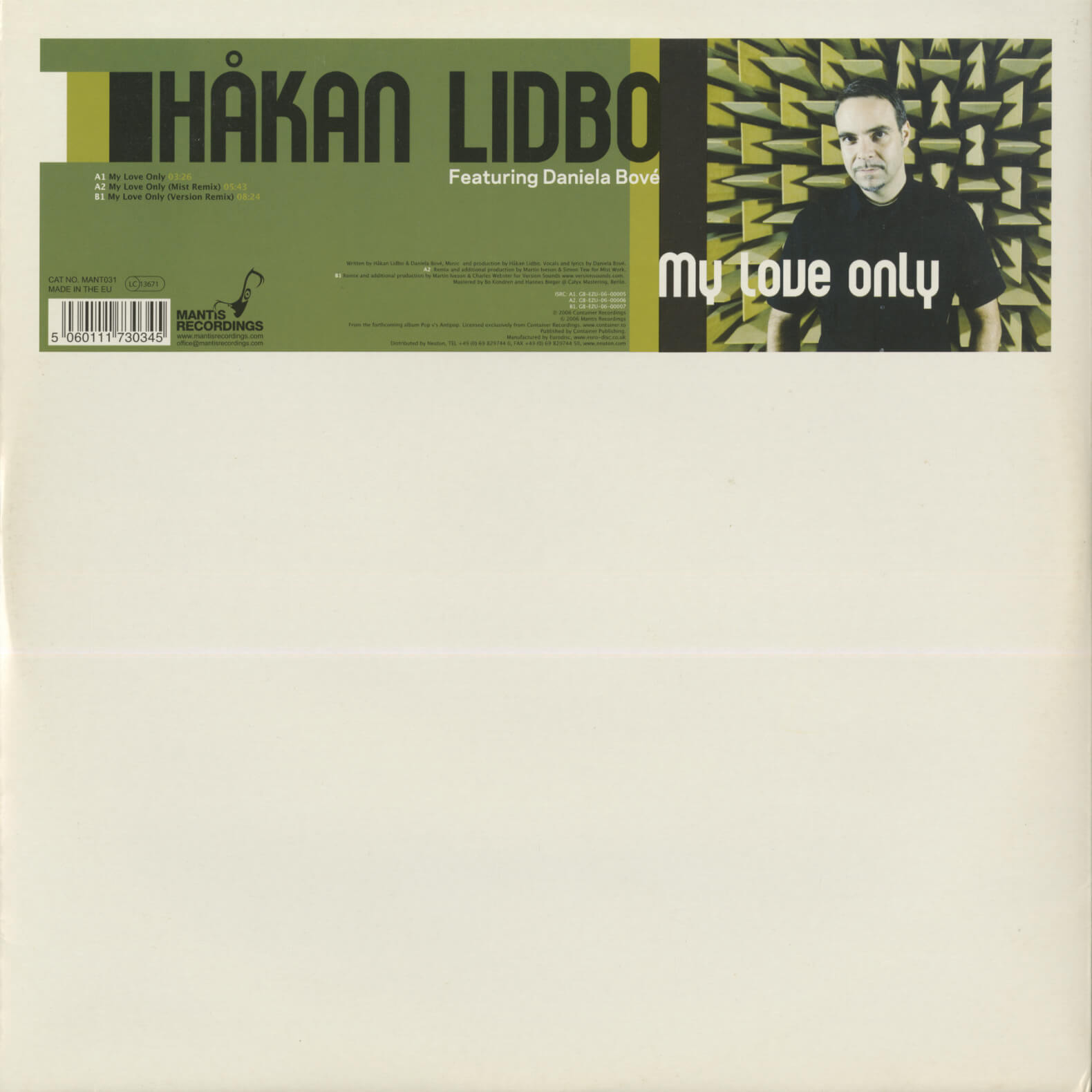 Håkan Lidbo Featuring Daniela Bové – My Love Only