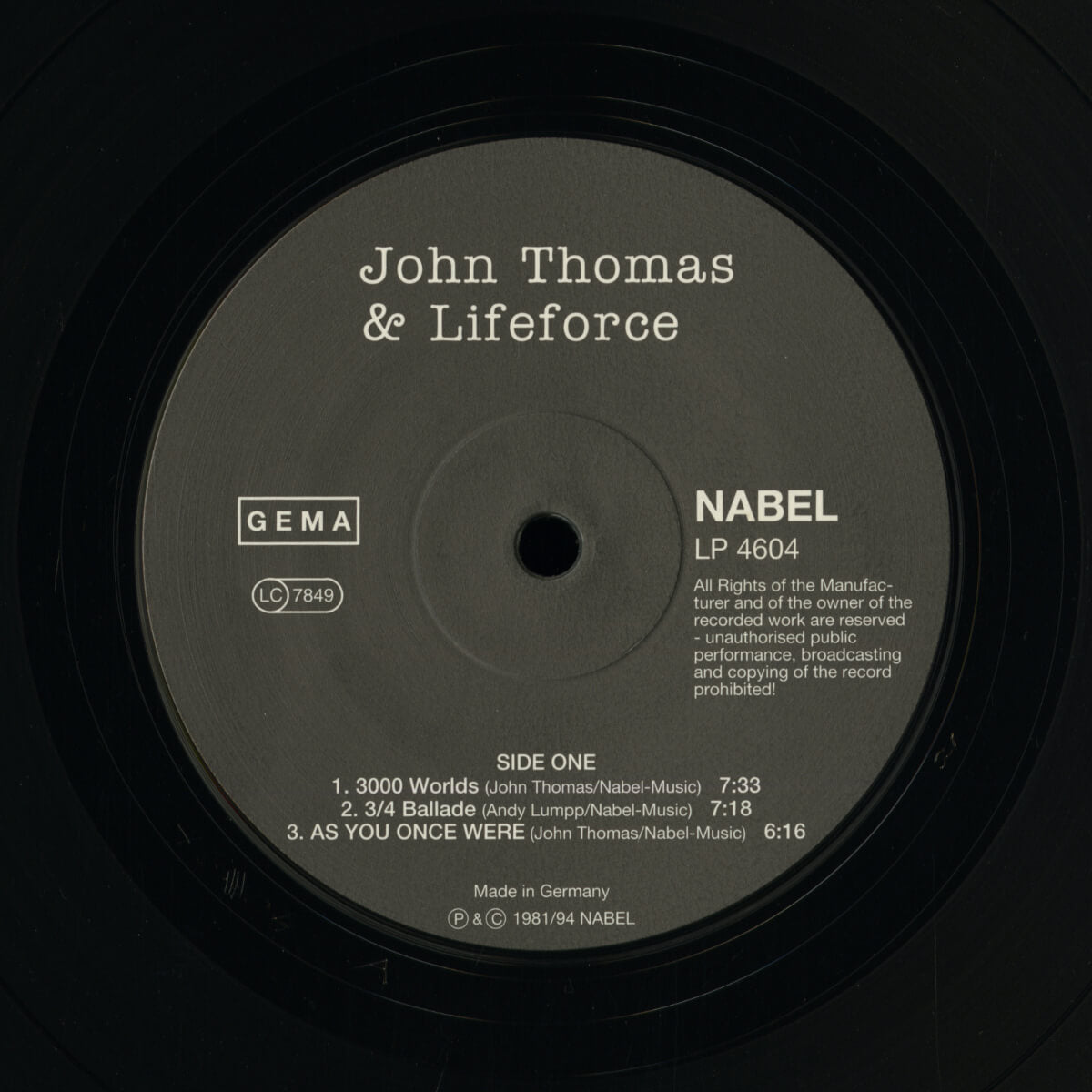 John Thomas & Lifeforce – 3000 Worlds (1994 Reissue)