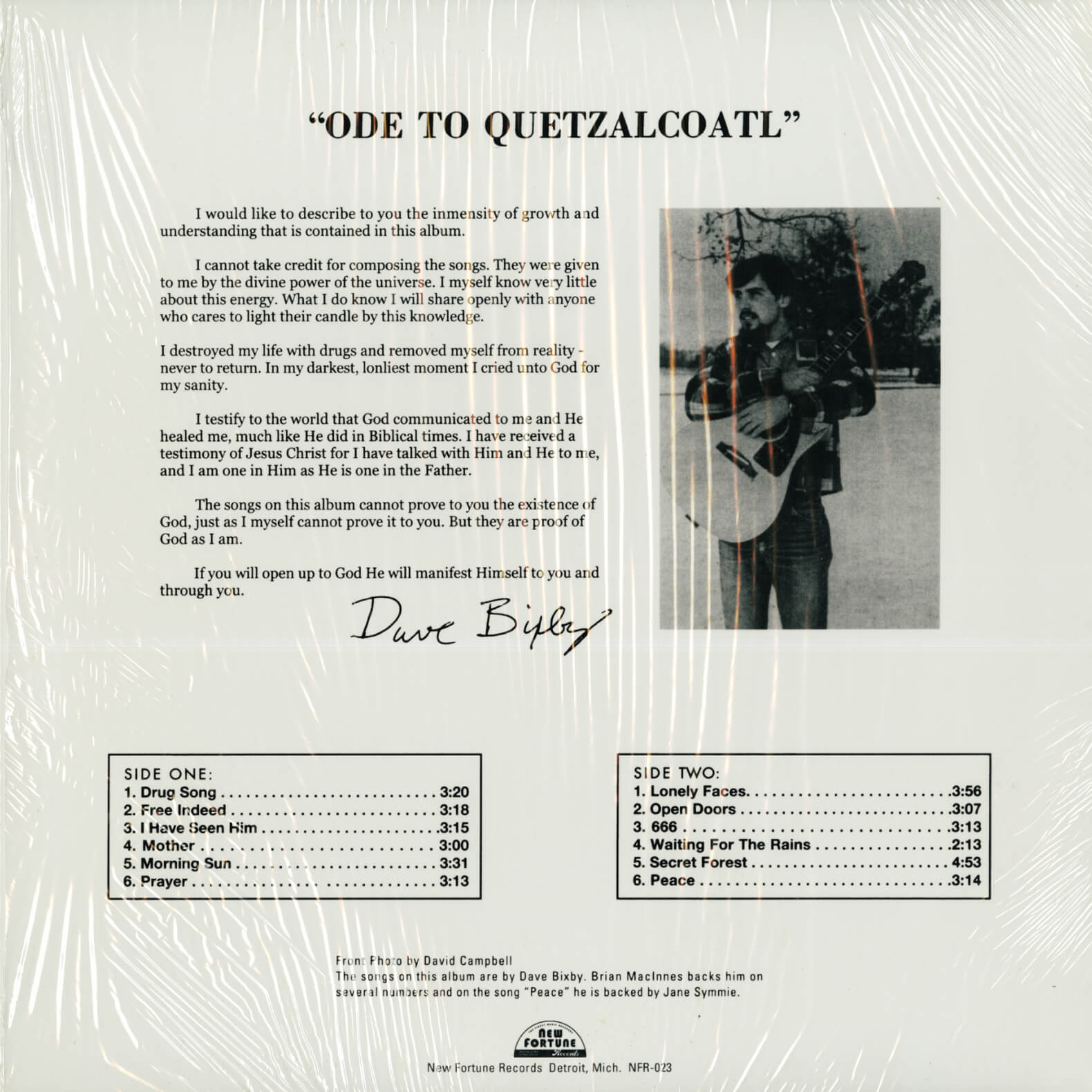 Dave Bixby – Ode To Quetzalcoatl
