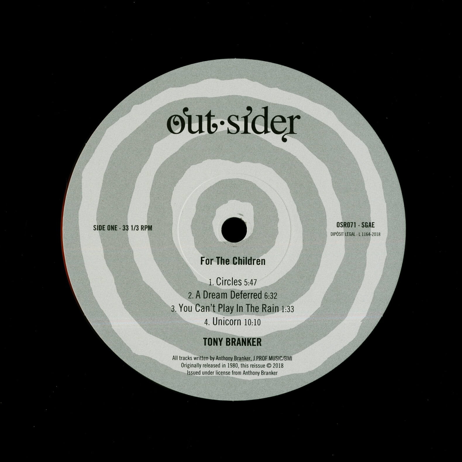 Tony Branker – For The Children (2018 Reissue)