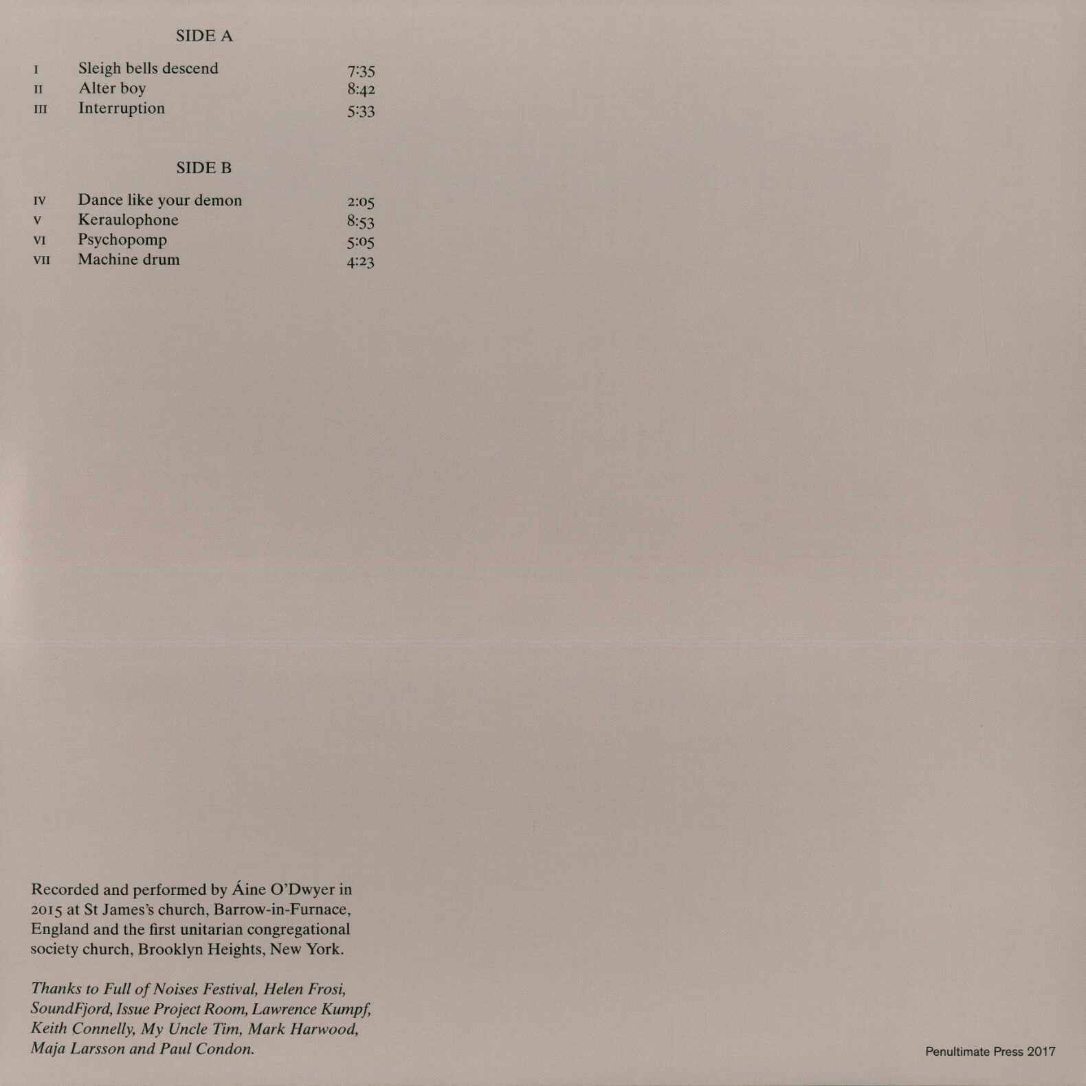 Áine O'Dwyer – Locusts