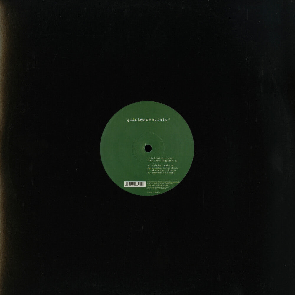 Nicholas & Simoncino – From The Underground EP