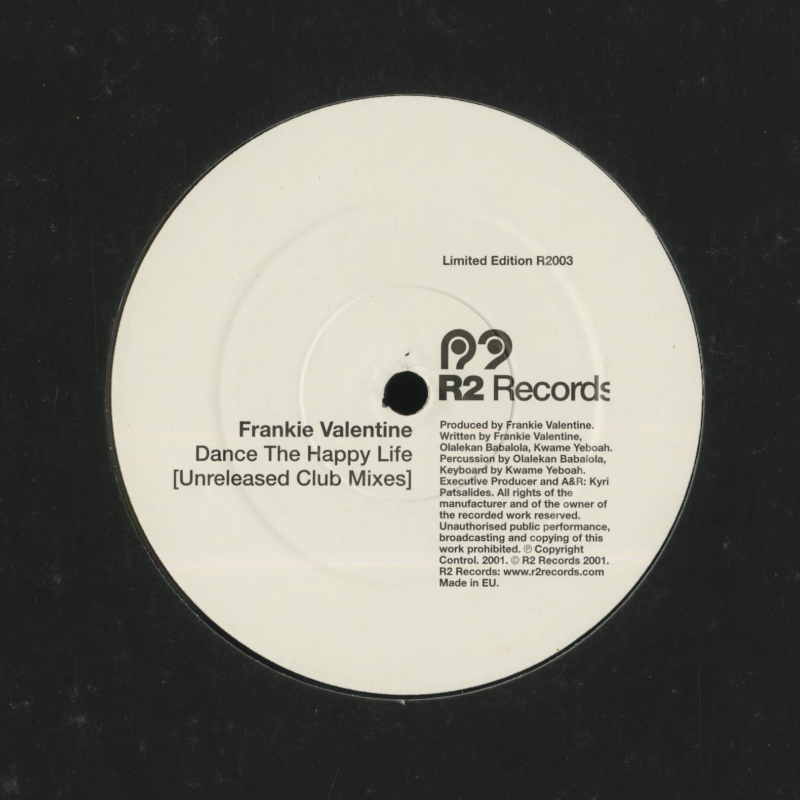 Frankie Valentine – Dance The Happy Life (Unreleased Club Mixes)