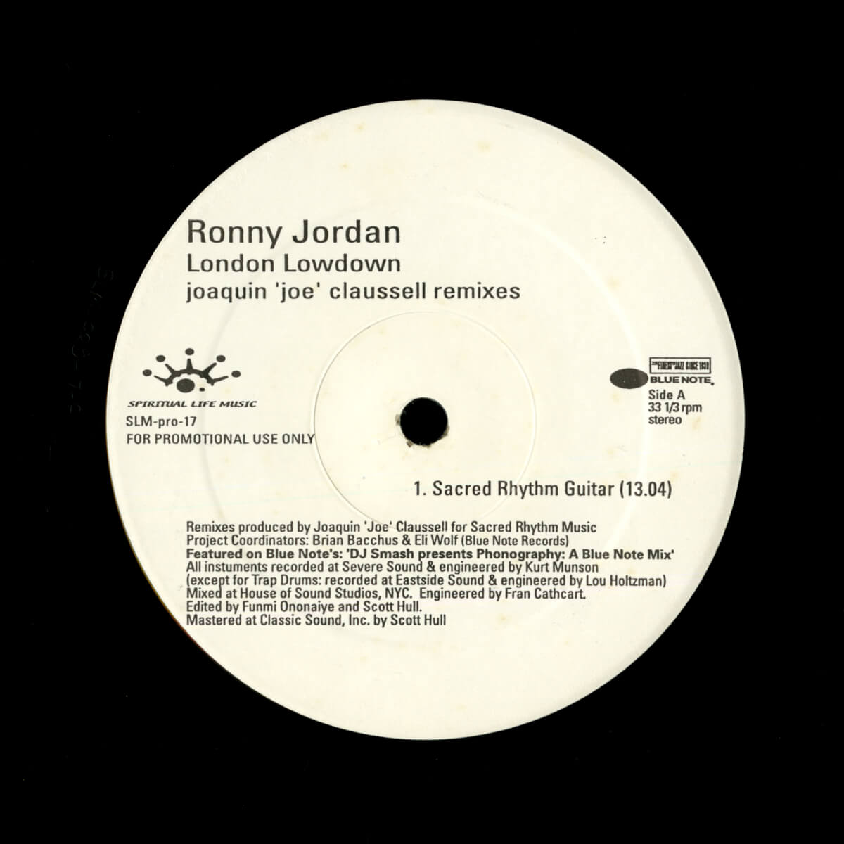 Ronny Jordan – London Lowdown (Joaquin 'Joe' Claussell Remixes)