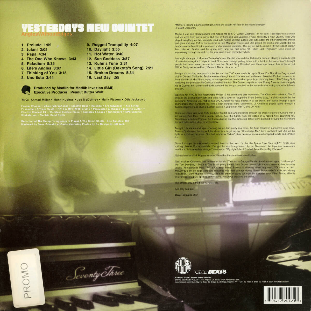 Yesterdays New Quintet – Angles Without Edges