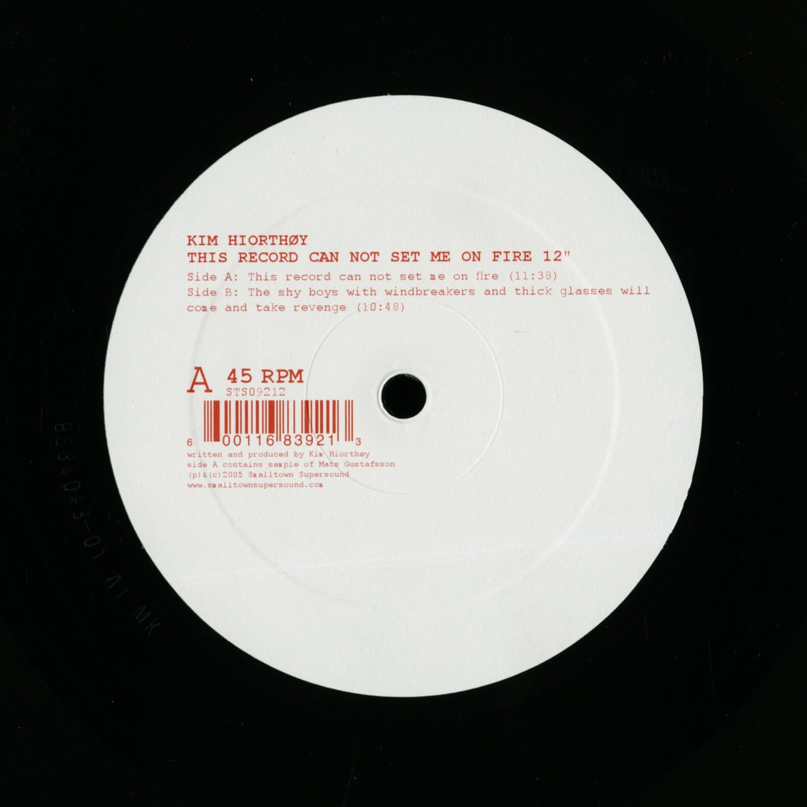 Kim Hiorthøy – This Record Can Not Set Me On Fire