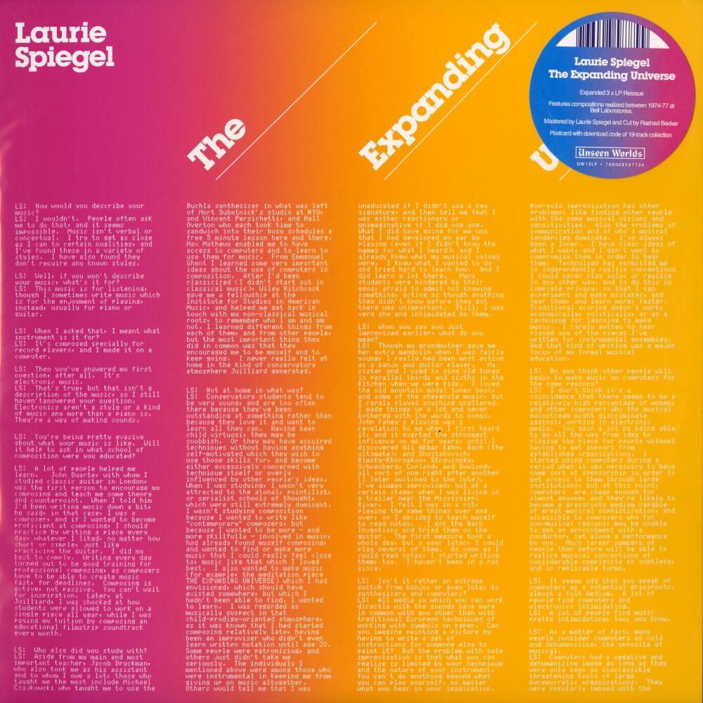 Laurie Spiegel – The Expanding Universe