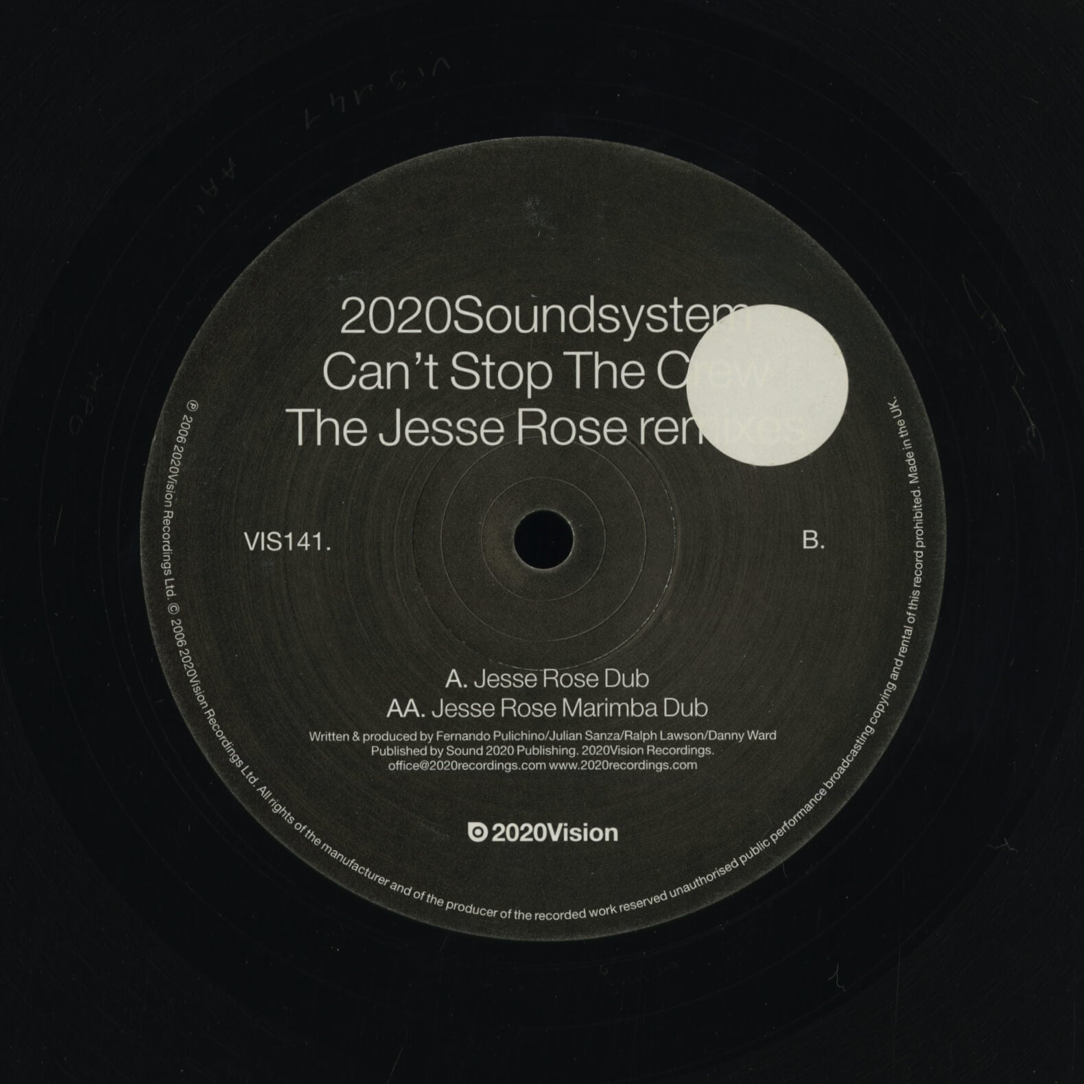 2020 Soundsystem – Can't Stop The Crew (Jesse Rose Remixes)