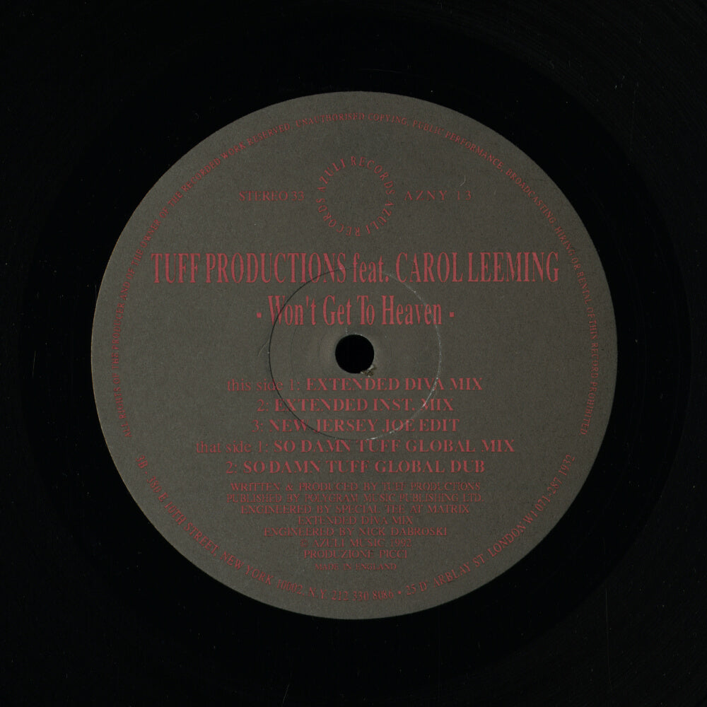 Tuff Productions Feat. Carol Leeming – Won't Get To Heaven