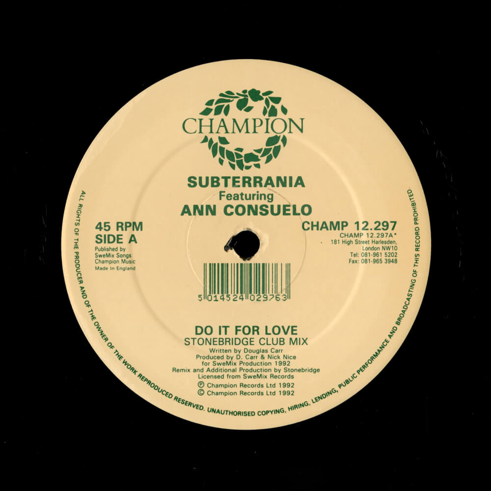 Subterrania Featuring Ann Consuelo – Do It For Love