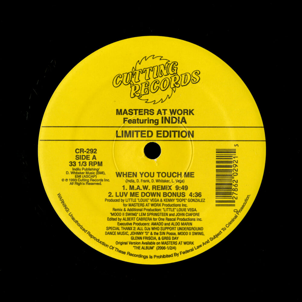Masters At Work Featuring India – When You Touch Me (Remix)