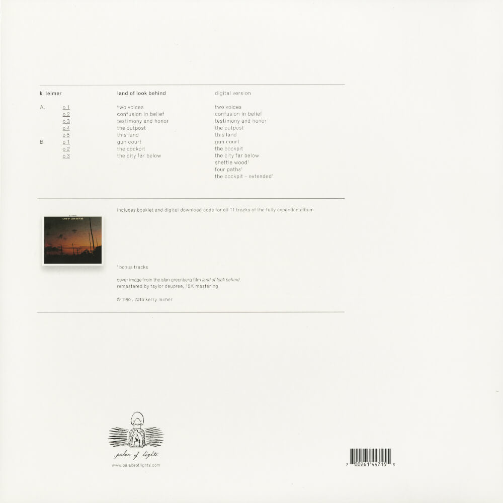 K. Leimer – Land Of Look Behind (2017 Reissue)