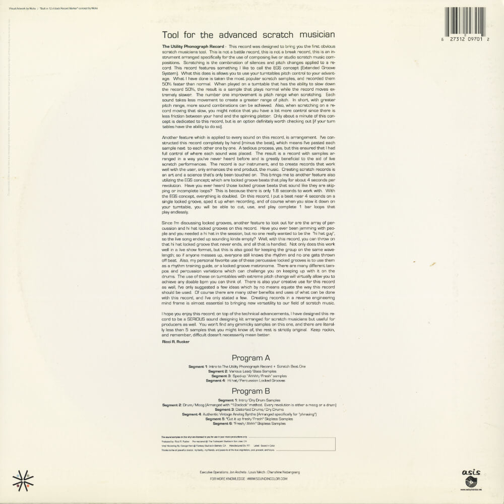 Ricci Rucker – The Utility Phonograph Record 1