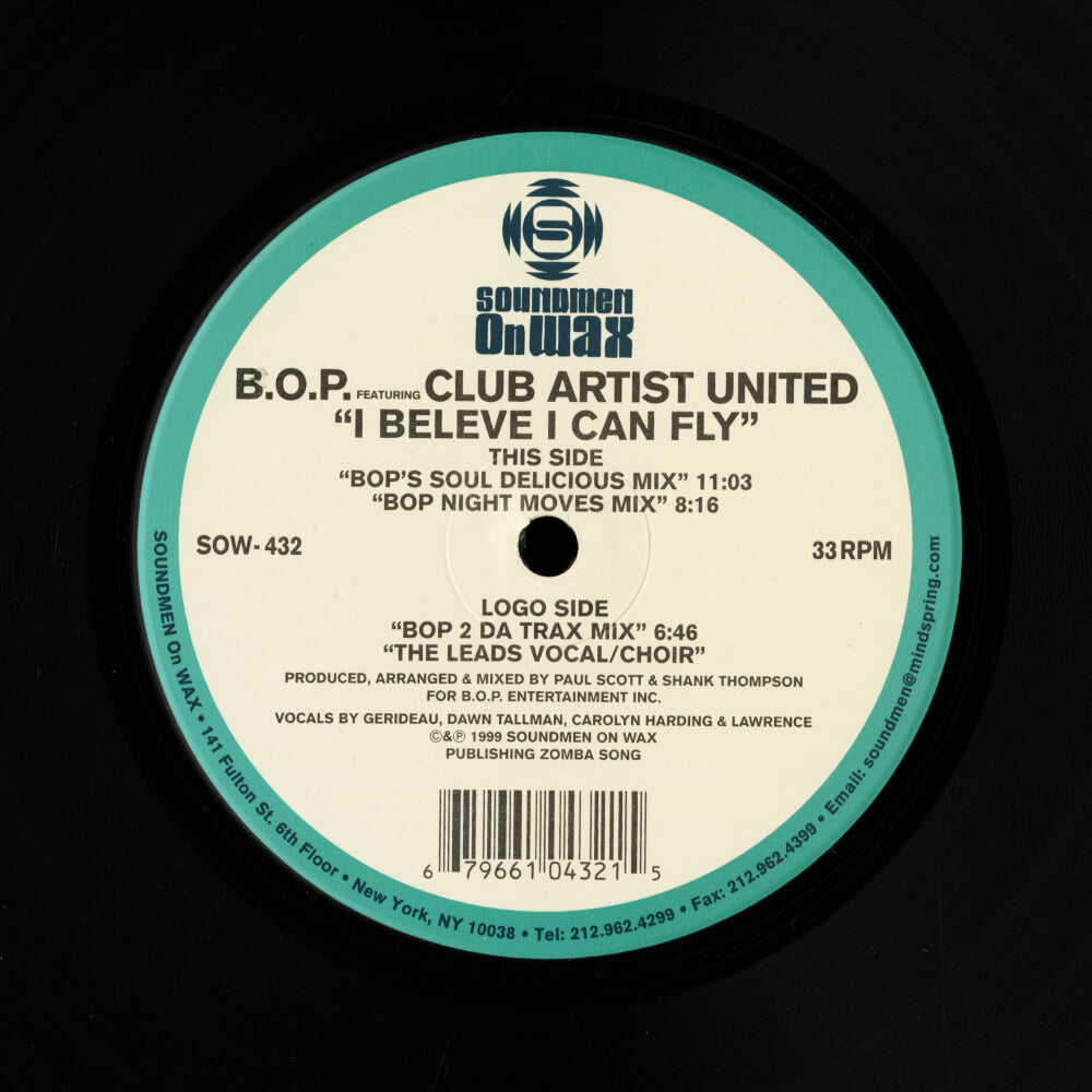 B.O.P. Featuring Club Artists United – I Believe I Can Fly