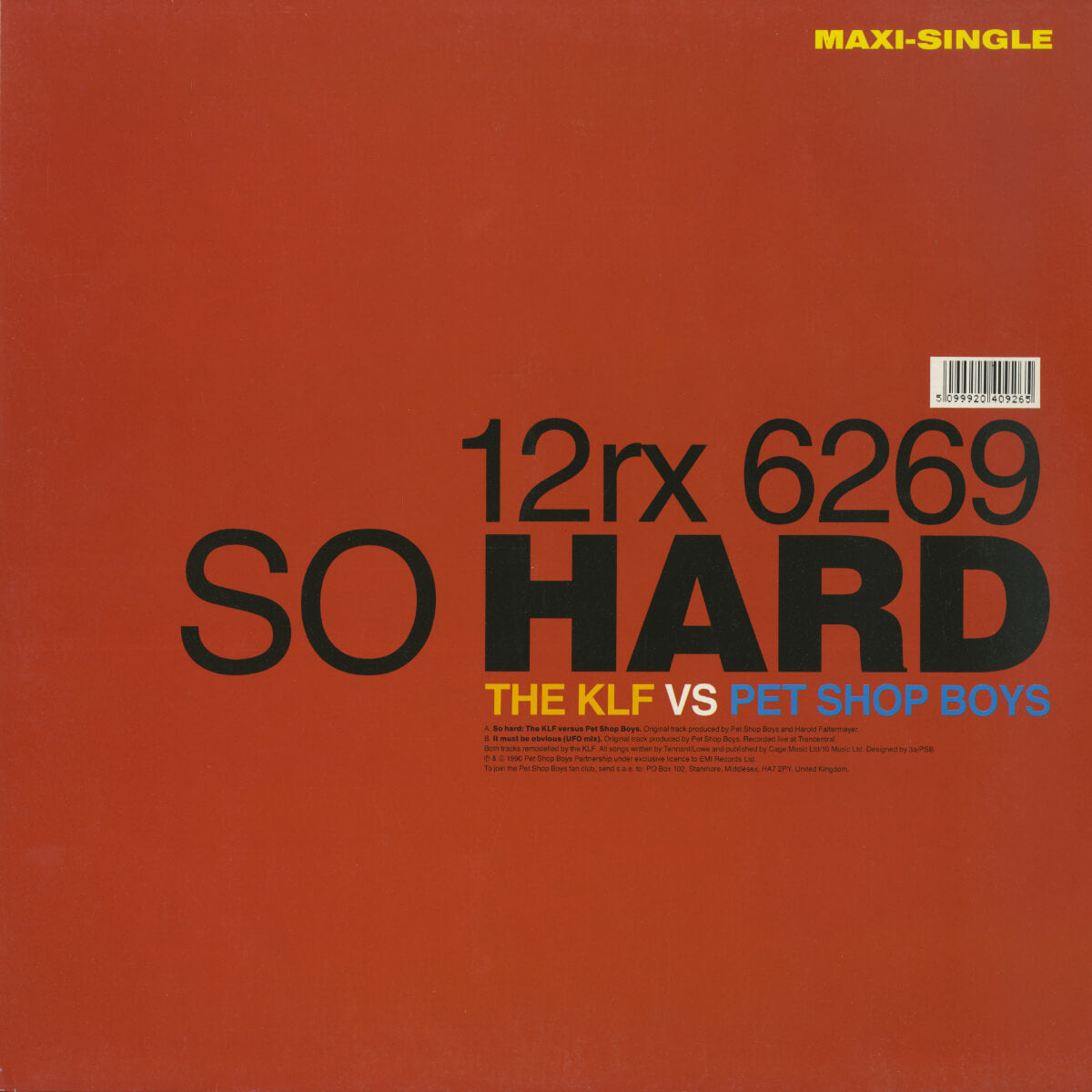 Pet Shop Boys – So Hard (The KLF Versus Pet Shop Boys)