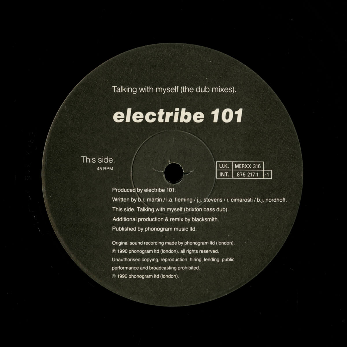 Electribe 101 – Talking With Myself (The Dub Mixes)