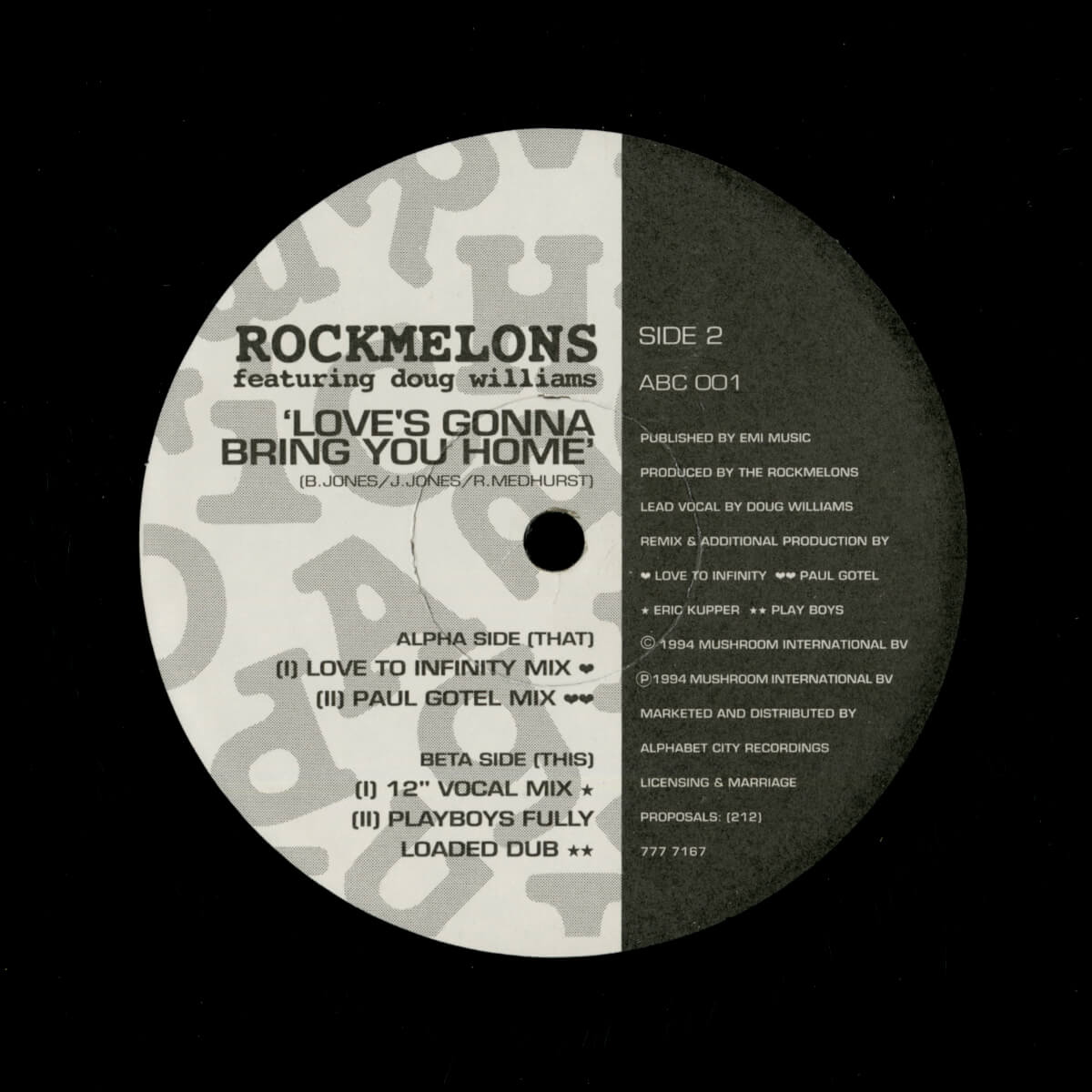 Rockmelons Featuring Doug Williams – Love's Gonna Bring You Home