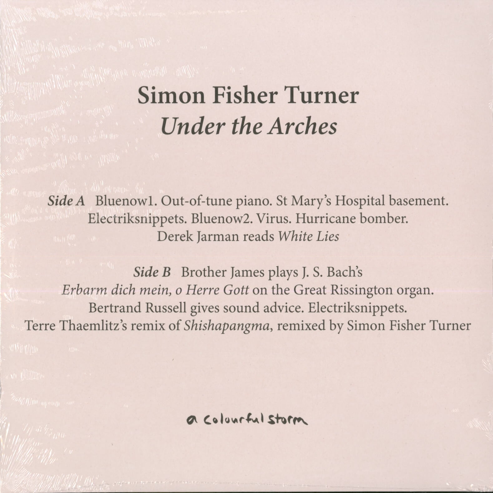 Simon Fisher Turner – Under The Arches