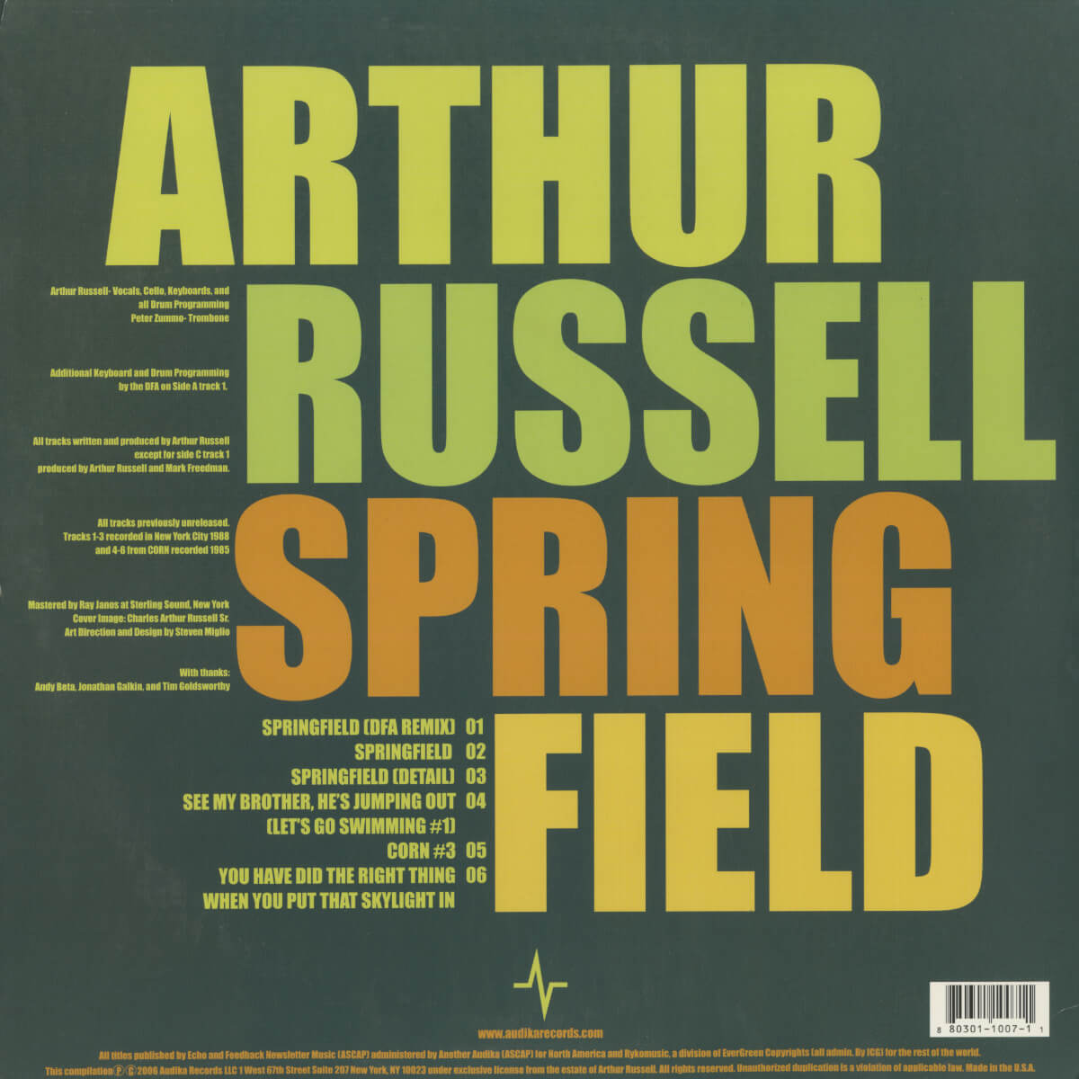 Arthur Russell – Springfield