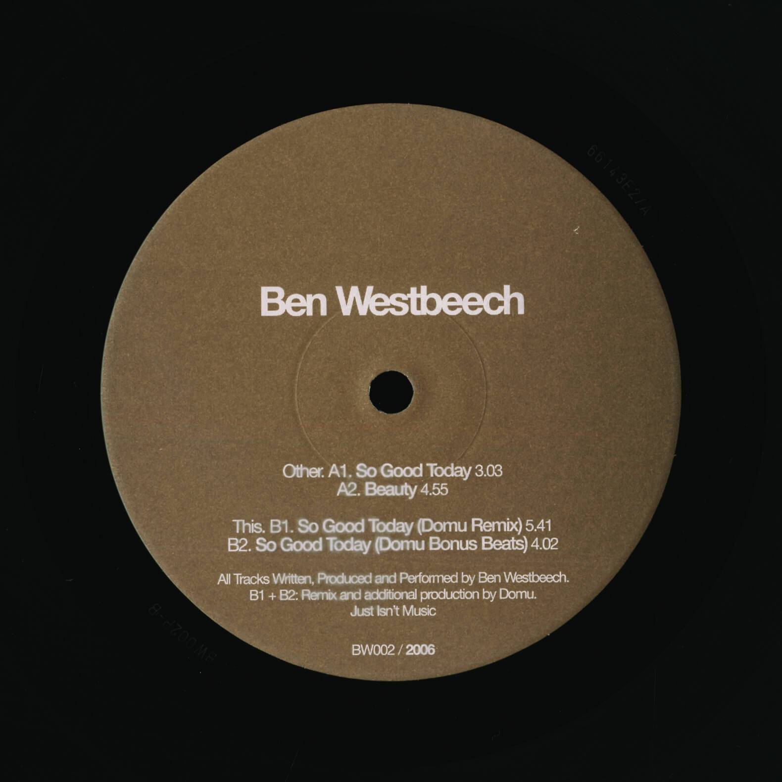 Ben Westbeech – So Good Today
