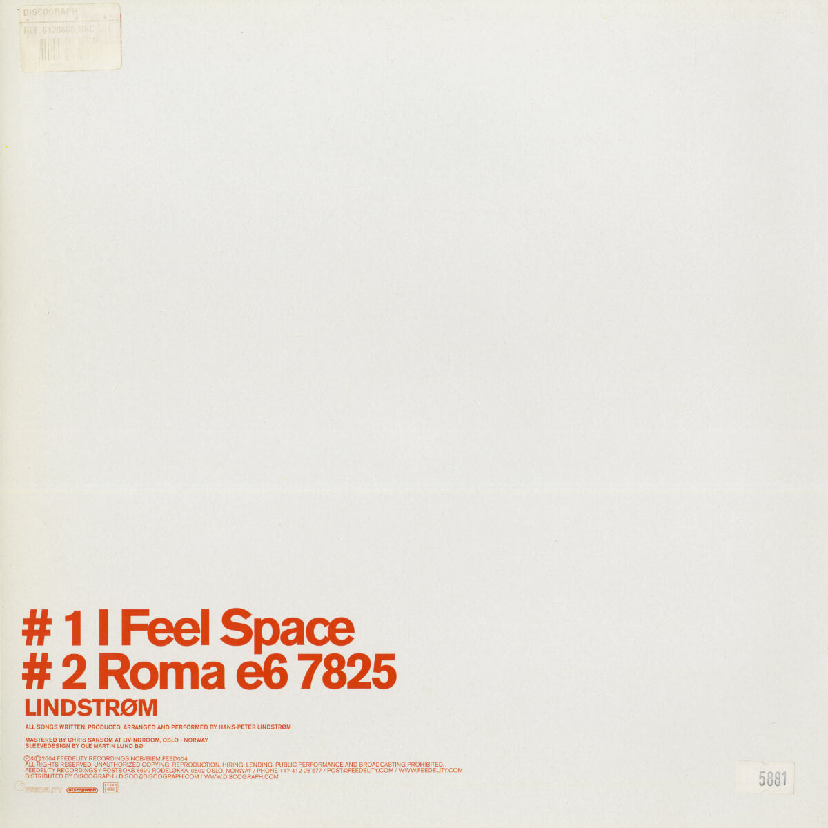 Lindstrøm – I Feel Space