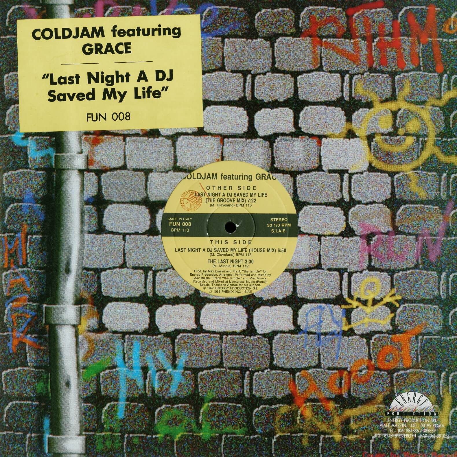 ColdJam Featuring Grace – Last Night A DJ Saved My Life