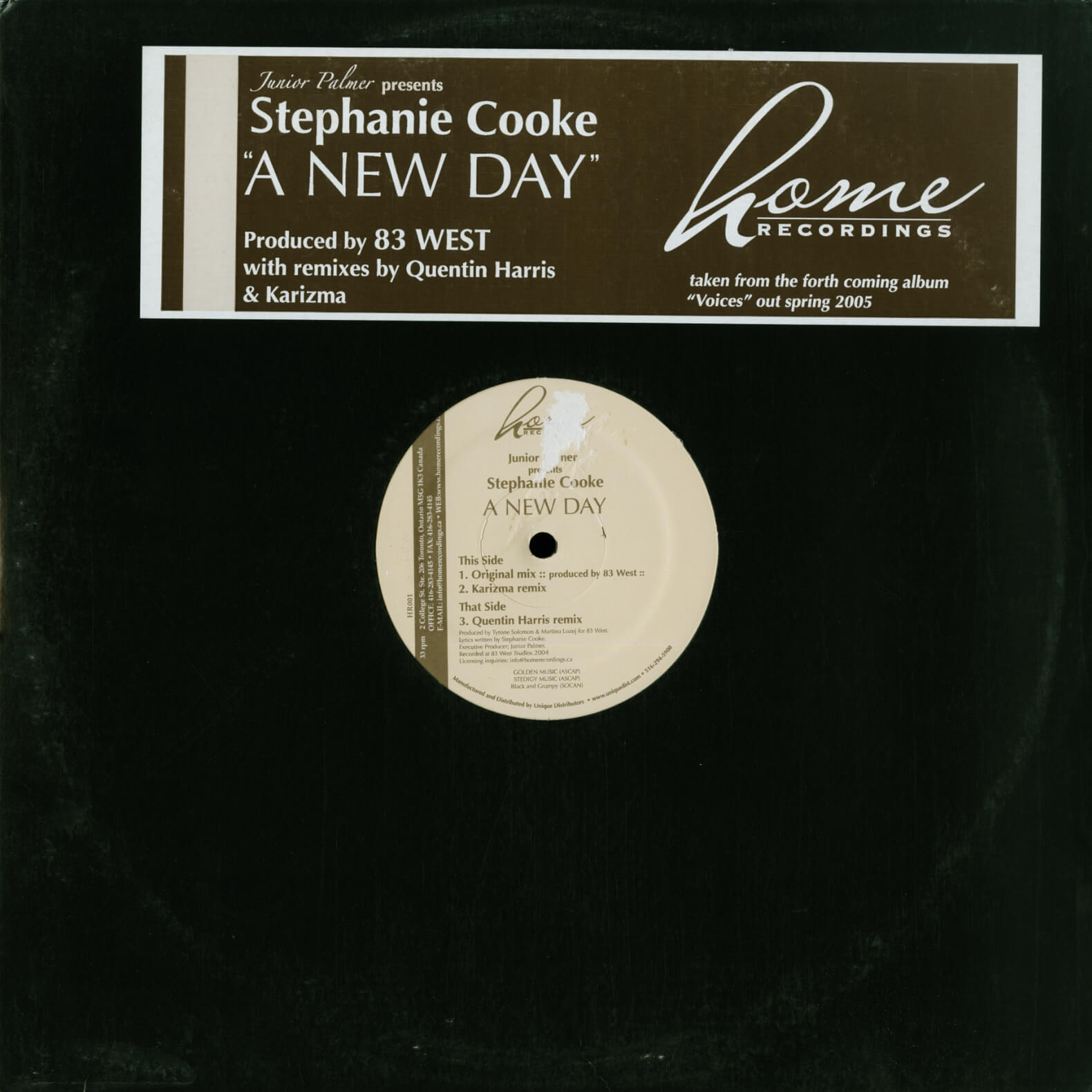 Junior Palmer Presents Stephanie Cooke – A New Day
