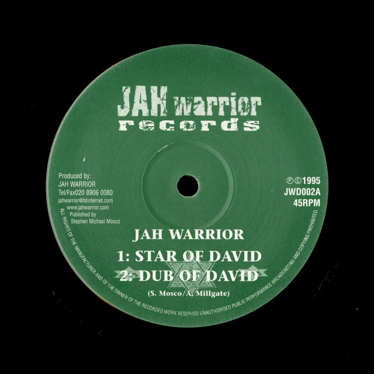 Jah Warrior – Star Of David / Vampire