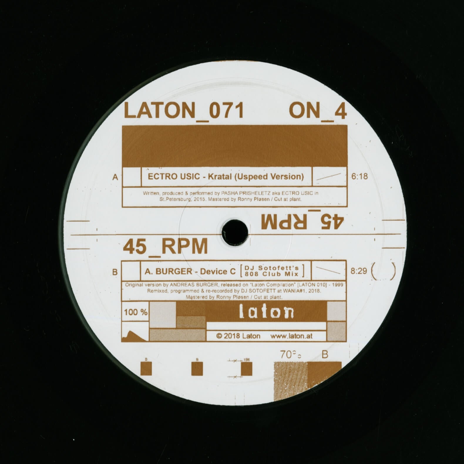 Ectro Usic / A.Burger – Kratal / Device C (DJ Sotofett's 808 Club Mix)