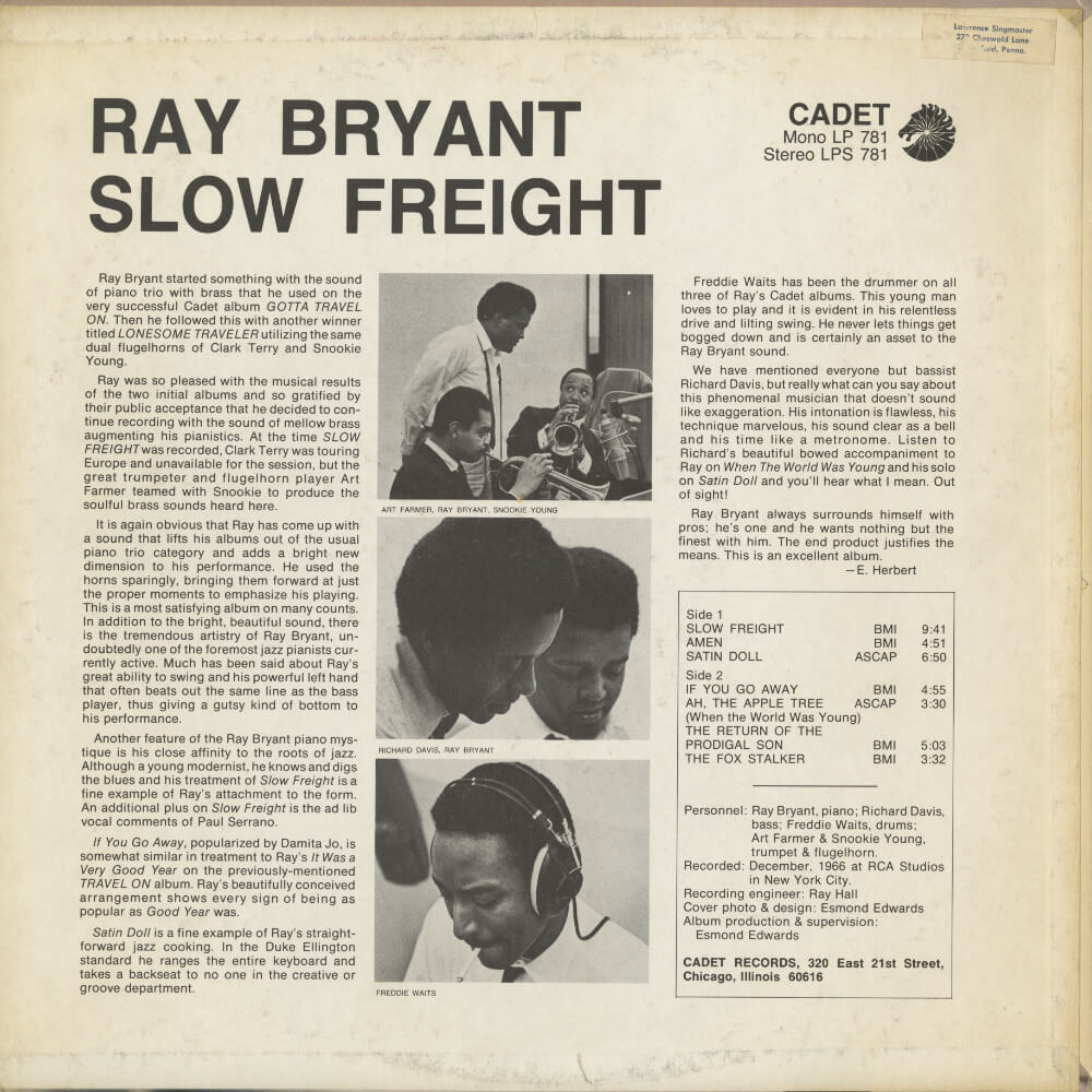 Ray Bryant – Slow Freight