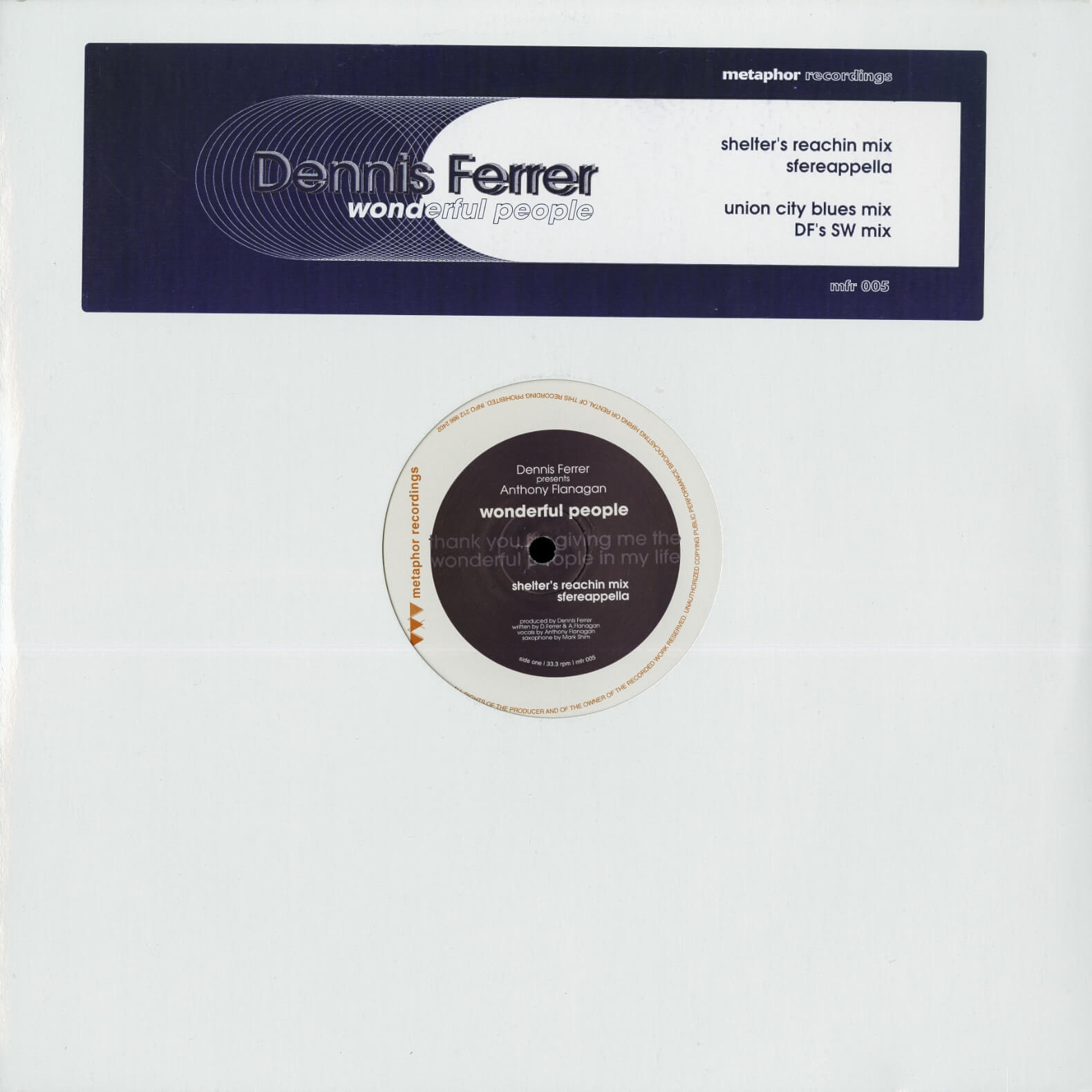 Dennis Ferrer Presents Anthony Flanagan – Wonderful People