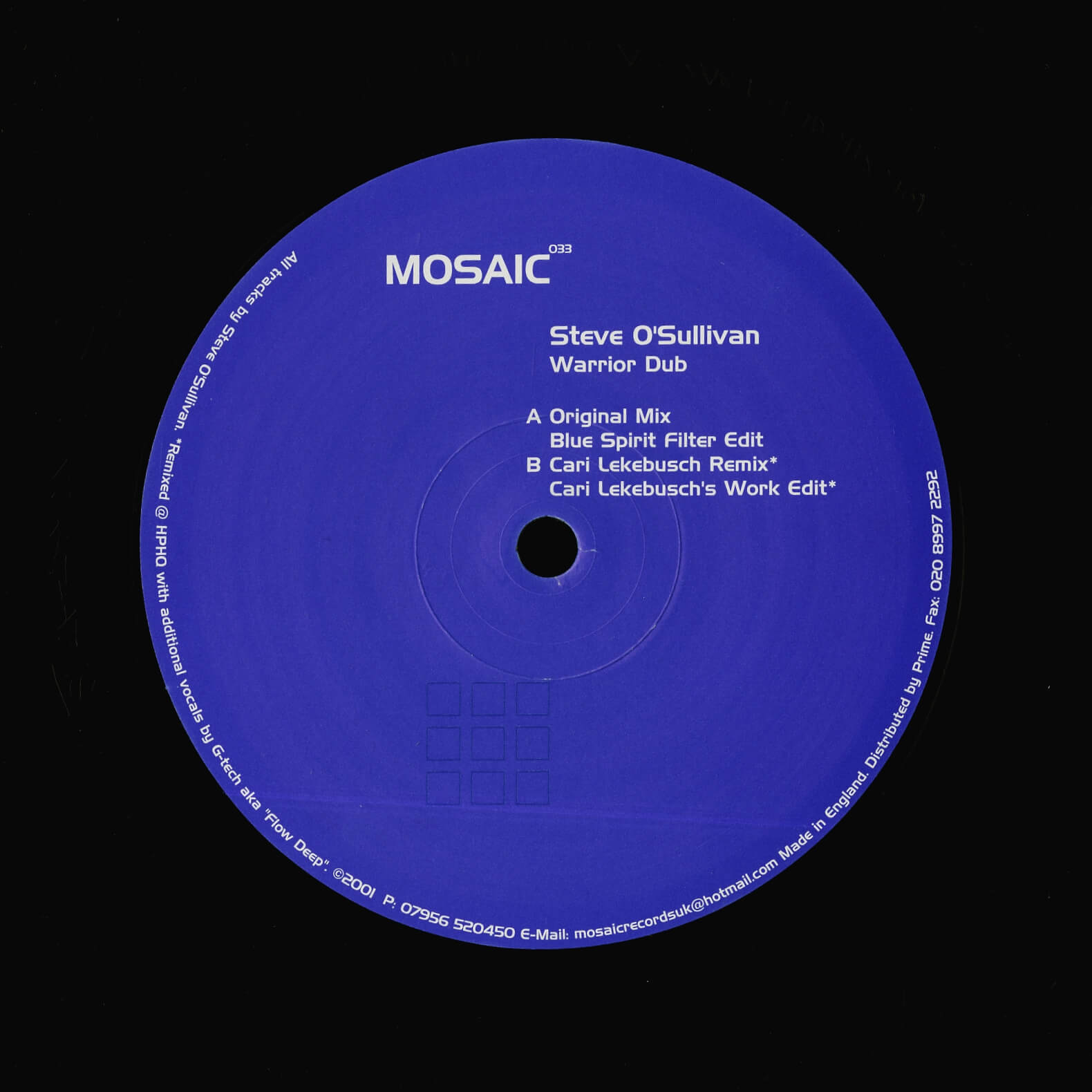 Steve O'Sullivan – Warrior Dub