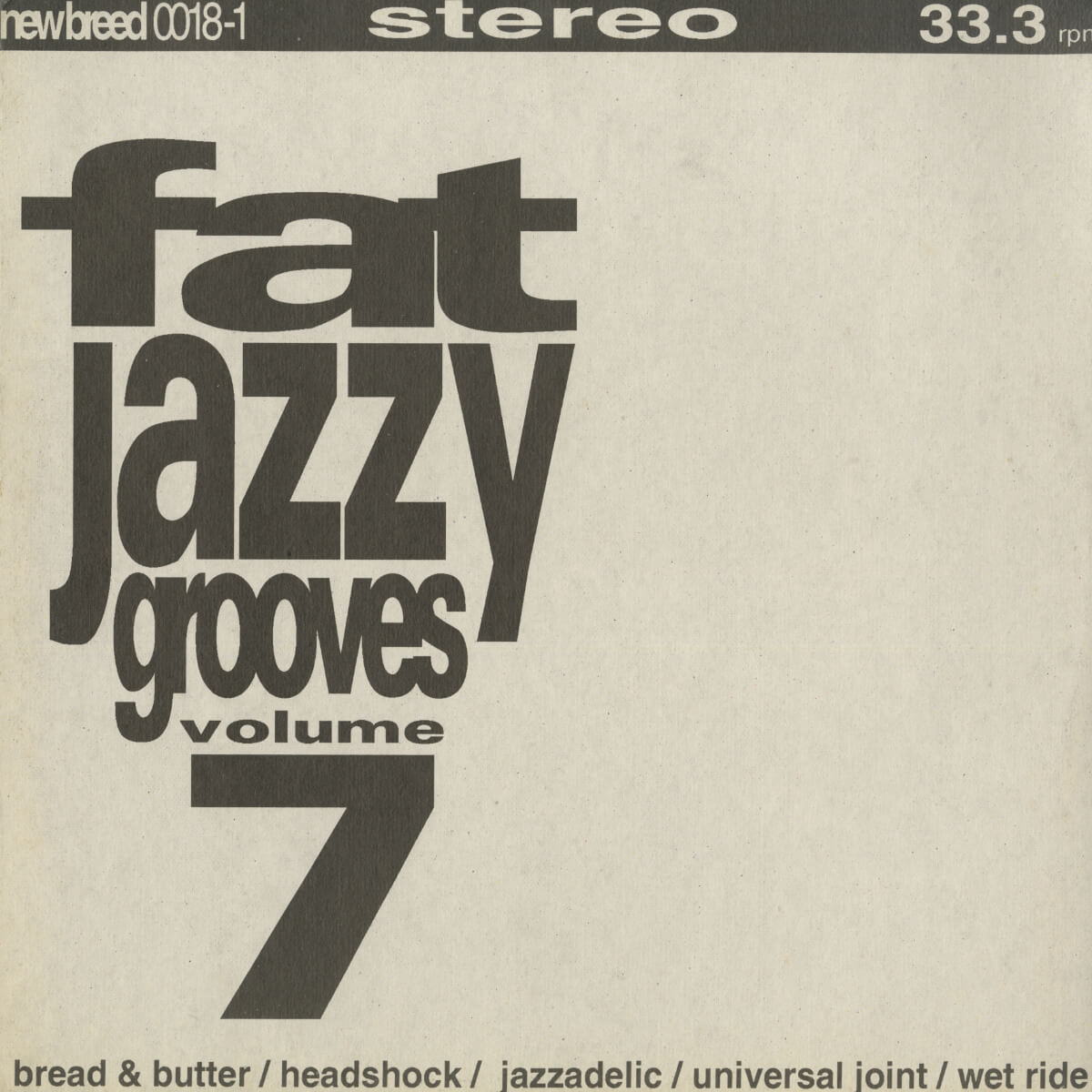 Various – Fat Jazzy Grooves Volume 7