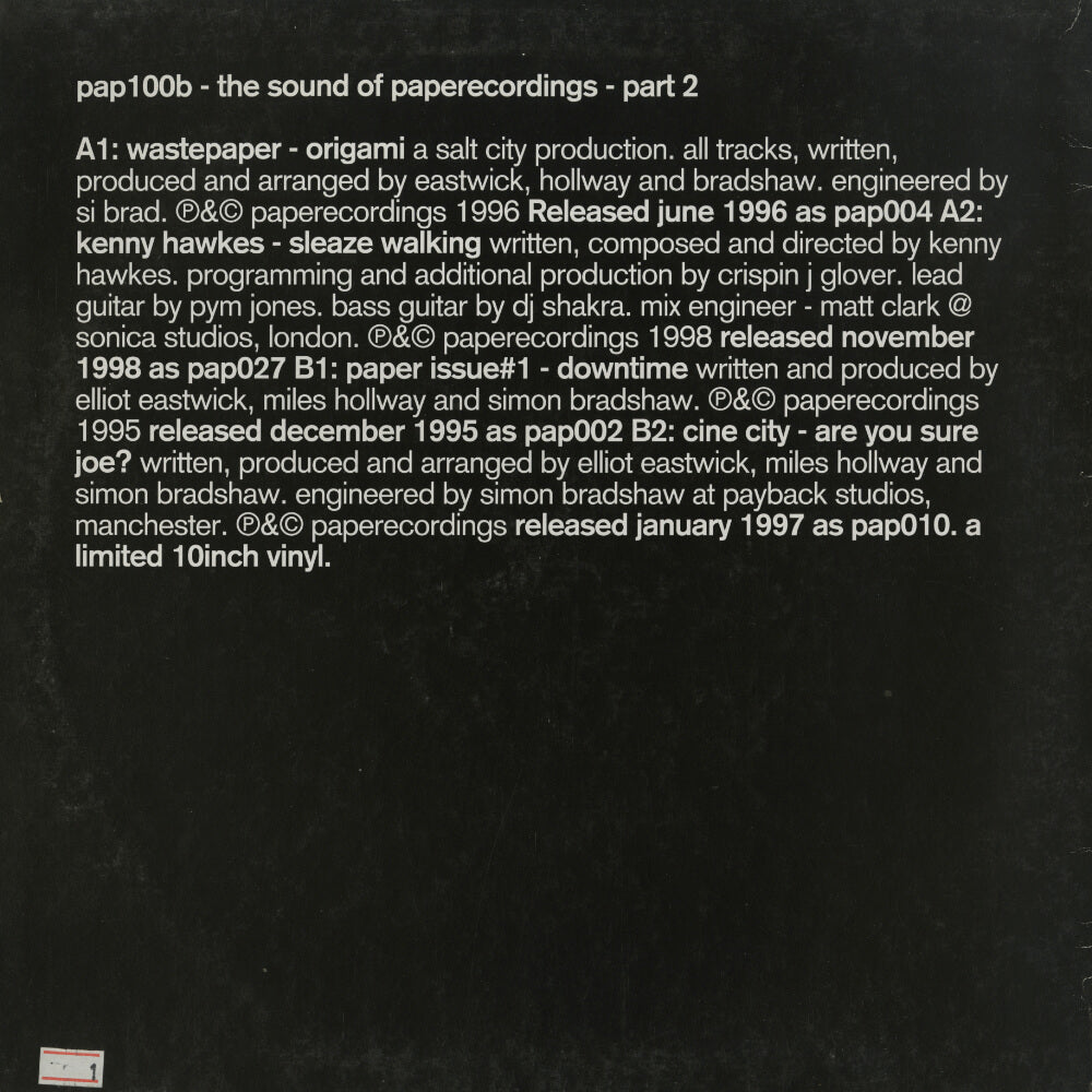 Various – The Sound Of Paper Recordings - Part 2