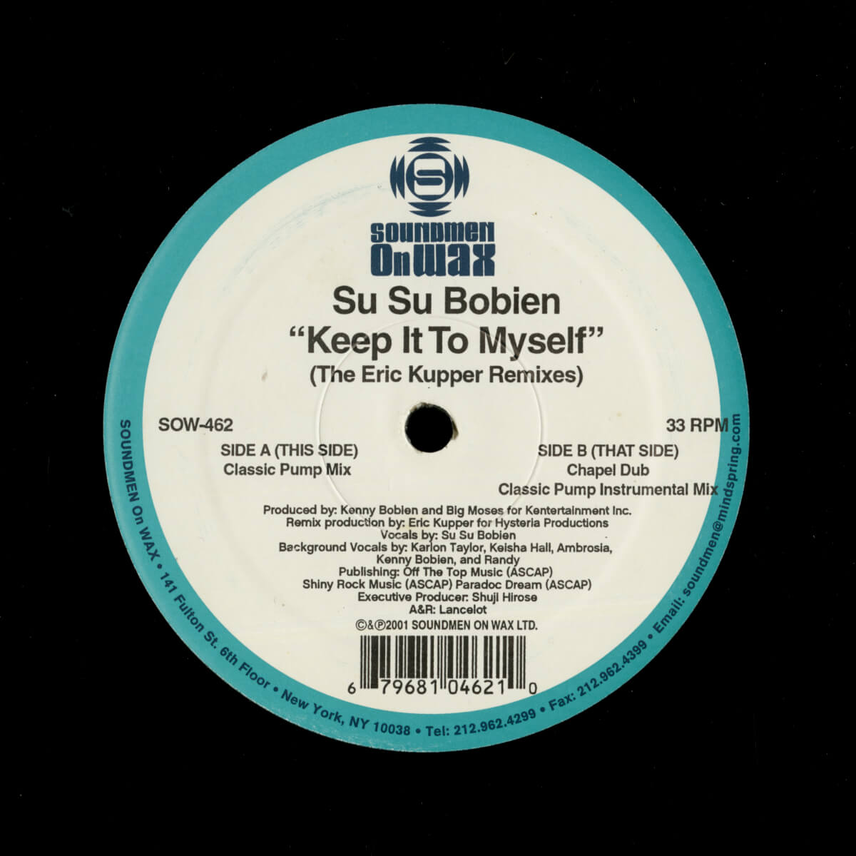 Su Su Bobien – Keep It To Myself (The Eric Kupper Remixes)