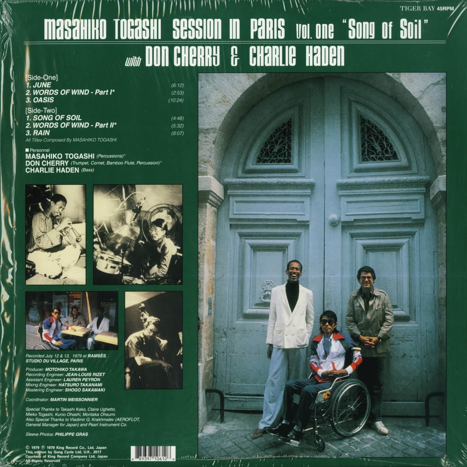 Masahiko Togashi With Don Cherry & Charlie Haden – Session In Paris, Vol. One "Song Of Soil"