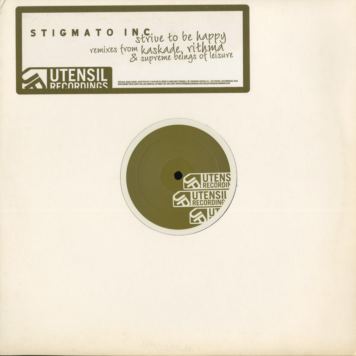 Stigmato Inc – Strive To Be Happy (Remixes)