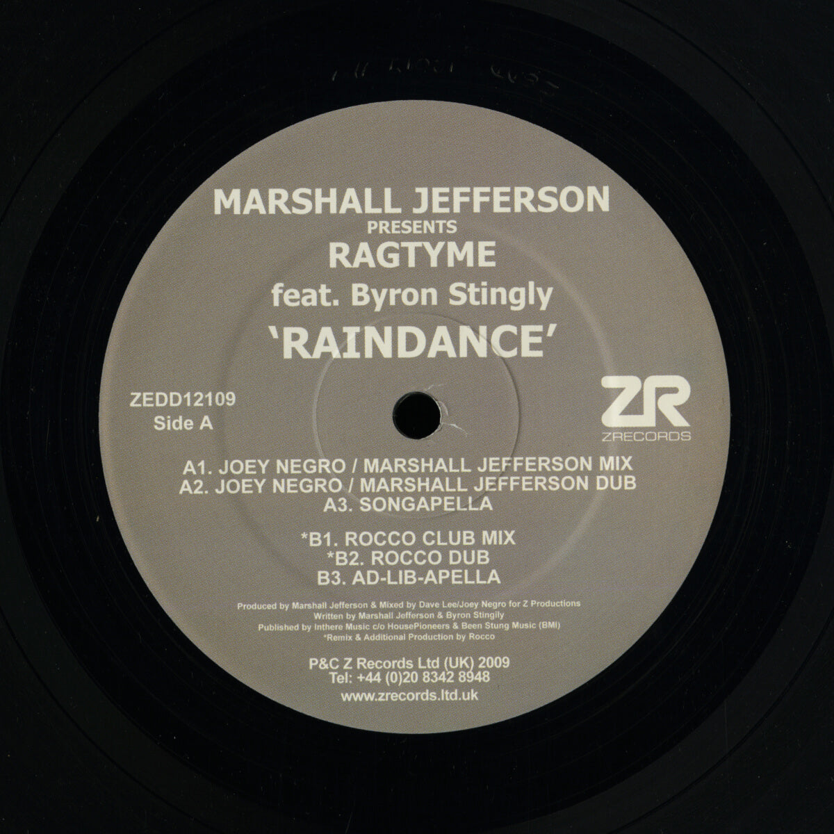 Marshall Jefferson Presents Ragtyme Feat. Byron Stingly – Raindance