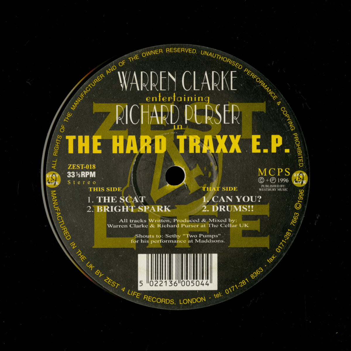 Warren Clarke Entertaining Richard Purser – The Hard Traxx E.P.