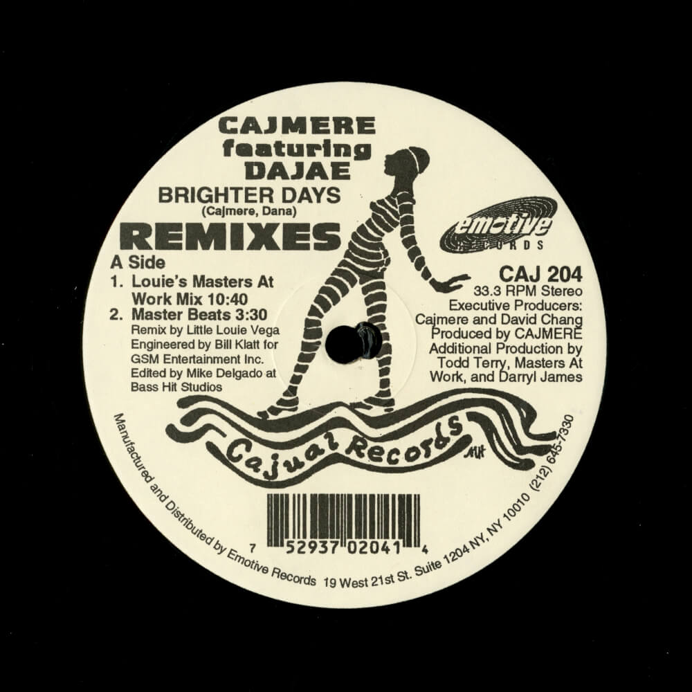 Cajmere Featuring Dajae – Brighter Days (Remixes)