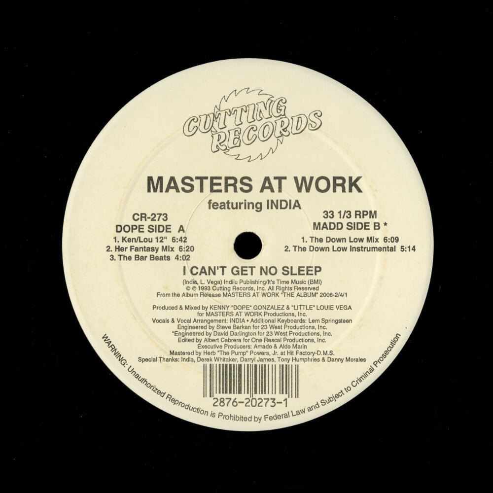 Masters At Work Featuring India – I Can't Get No Sleep