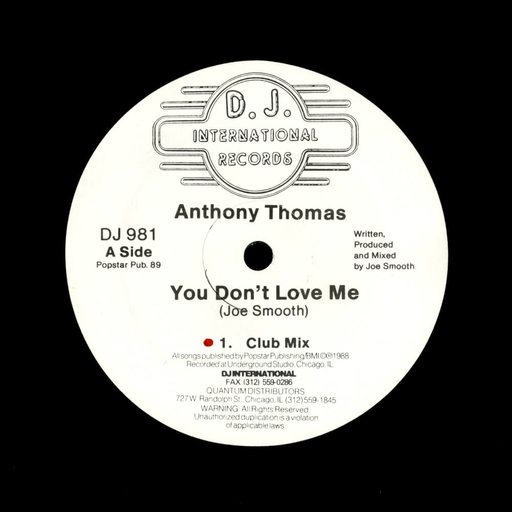 Anthony Thomas – You Don't Love Me