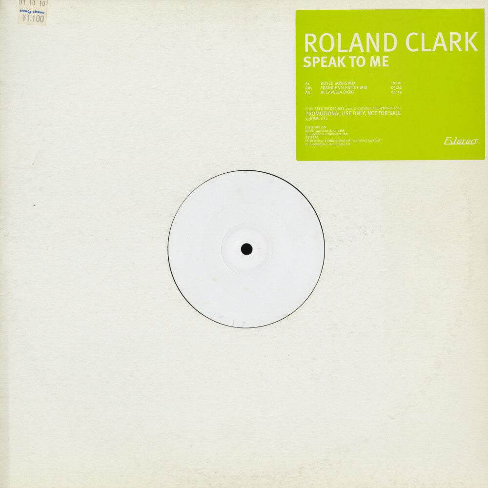 Roland Clark – Speak To Me