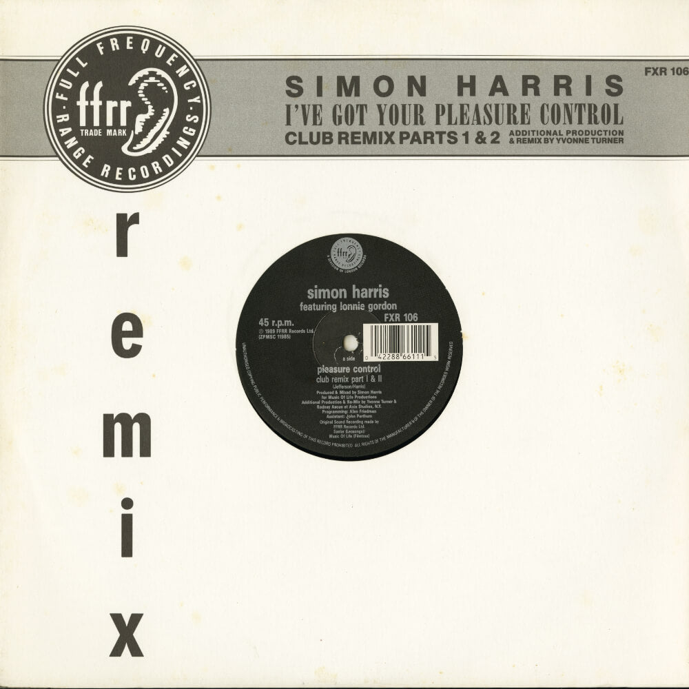 Simon Harris Featuring Lonnie Gordon – I've Got Your Pleasure Control (Club Remix Parts 1 & 2)