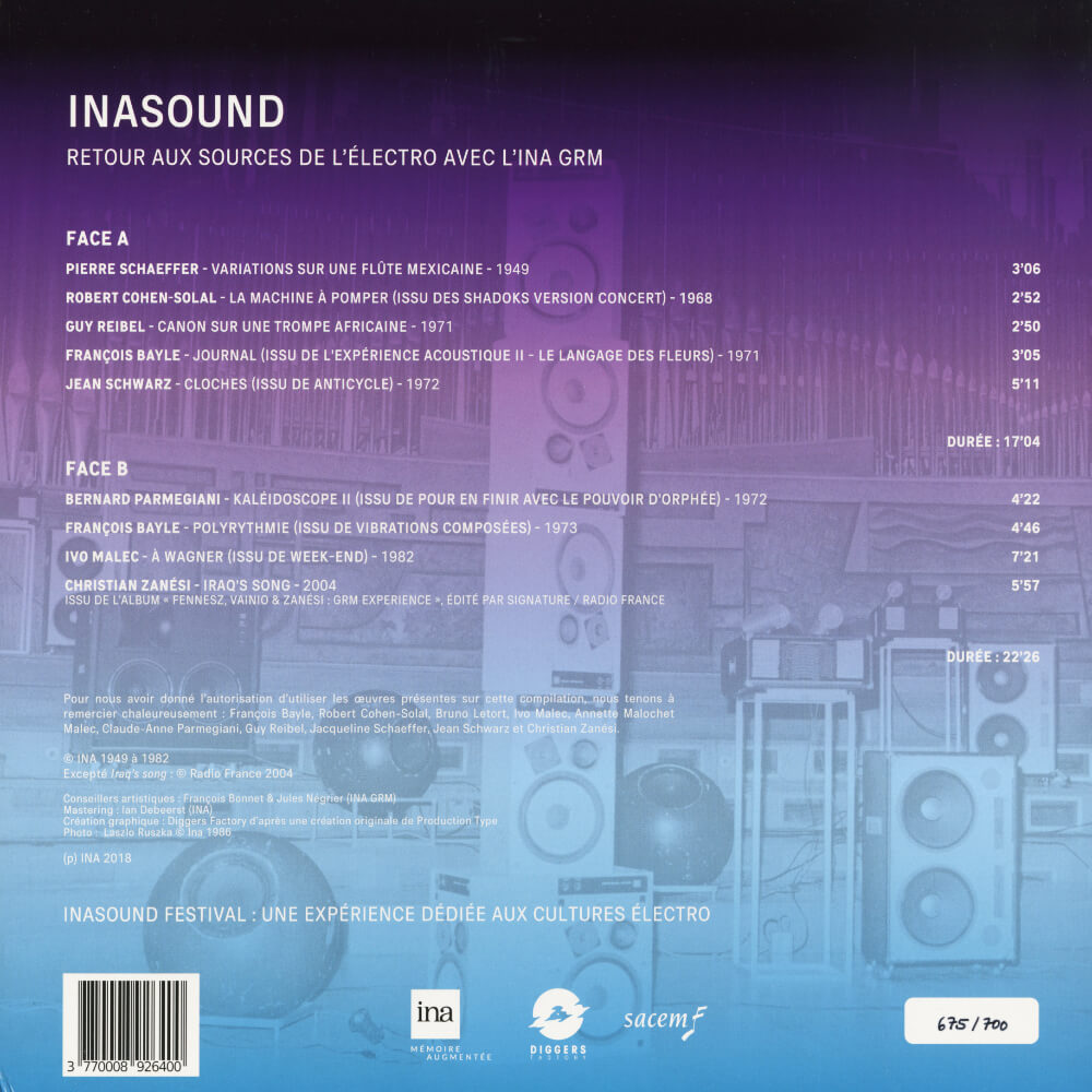 Various – Inasound - Retour Aux Sources de L'électro Avec L'INA GRM